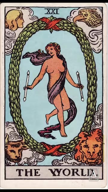 The World — Tarot card, Rider-Waite-Smith (Video) deck