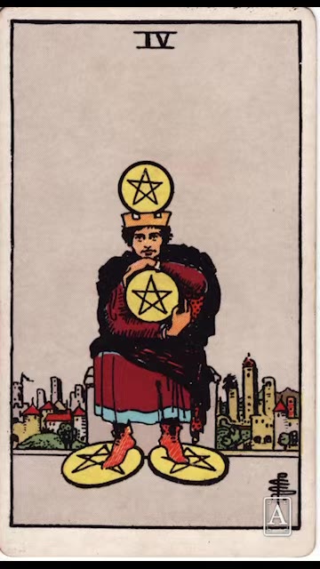 Four of Pentacles — Tarot card, Rider-Waite-Smith (Video) deck