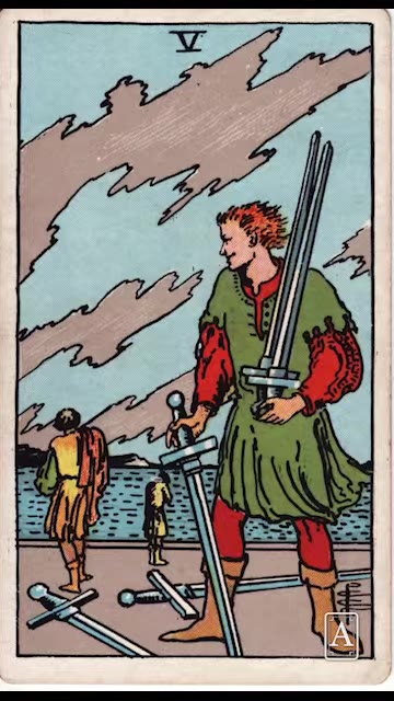 Five of Swords — Tarot card, Rider-Waite-Smith (Video) deck