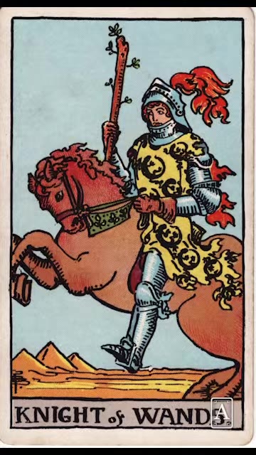 Knight of Wands — Tarot card, Rider-Waite-Smith (Video) deck