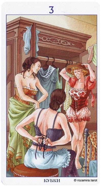 Three of Cups — Tarot card, Tarot of the 78 Doors deck