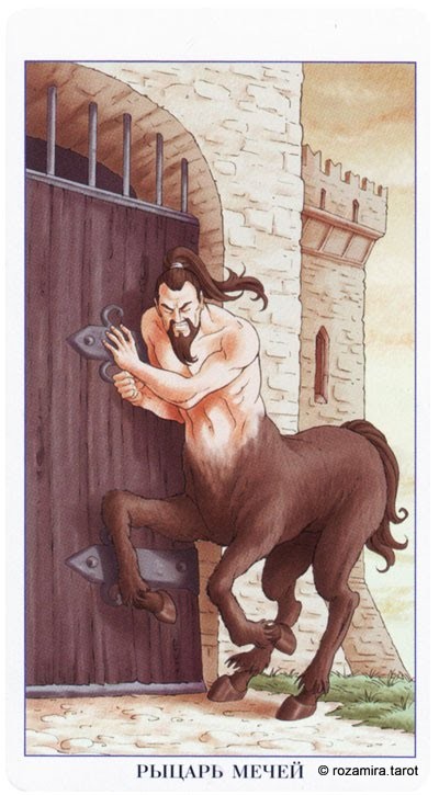 Knight of Swords — Tarot card, Tarot of the 78 Doors deck