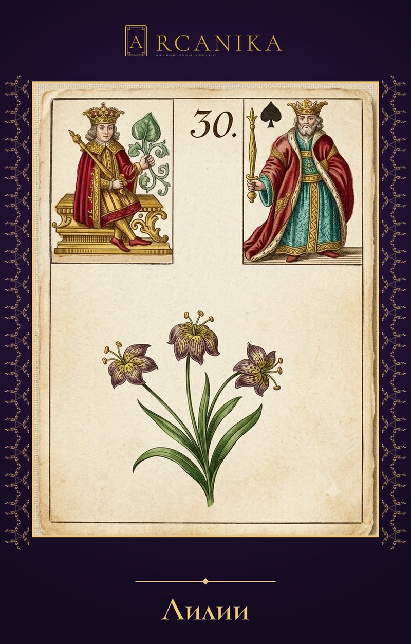 Lily — Lenormand Oracle card (K♠)