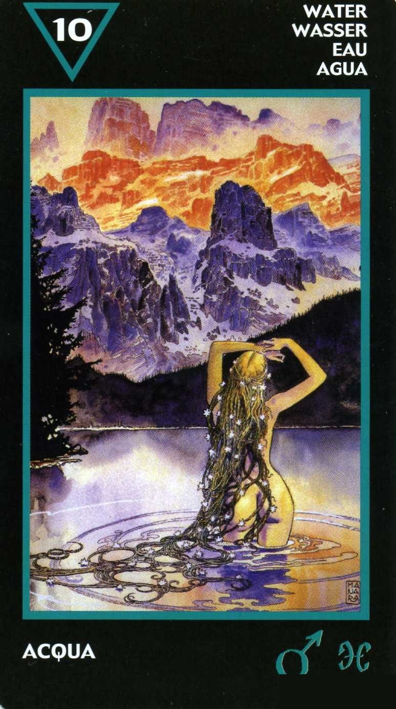 Ten of Water — Tarot card, Manara Erotic Tarot deck