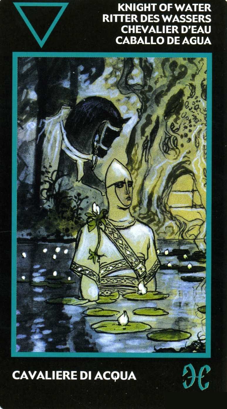 Knight of Water — Tarot card, Manara Erotic Tarot deck
