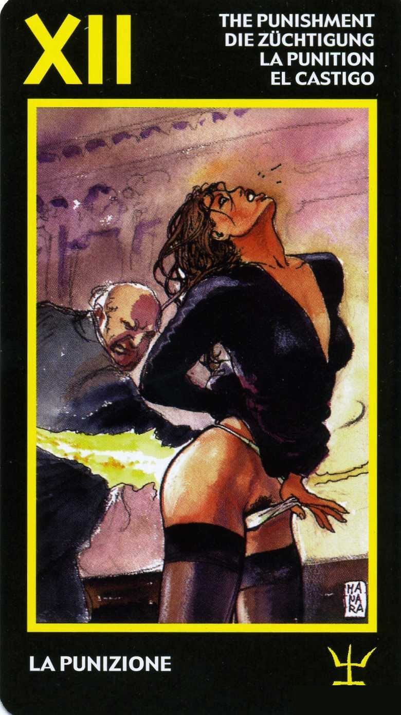 The Punishment — Tarot card, Manara Erotic Tarot deck