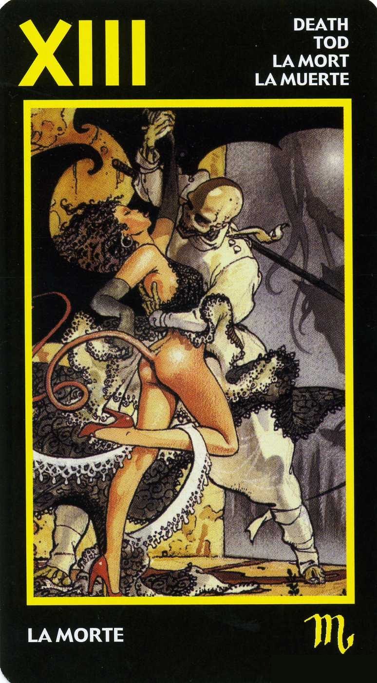 Death — Tarot card, Manara Erotic Tarot deck