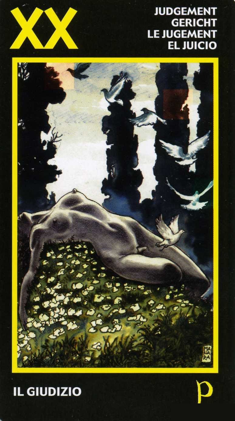 Judgement — Tarot card, Manara Erotic Tarot deck