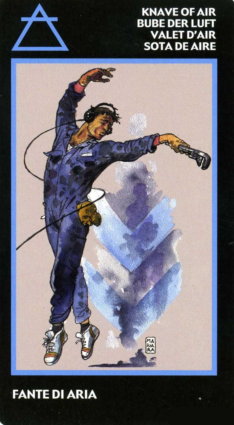 Page of Air — Tarot card, Manara Erotic Tarot deck