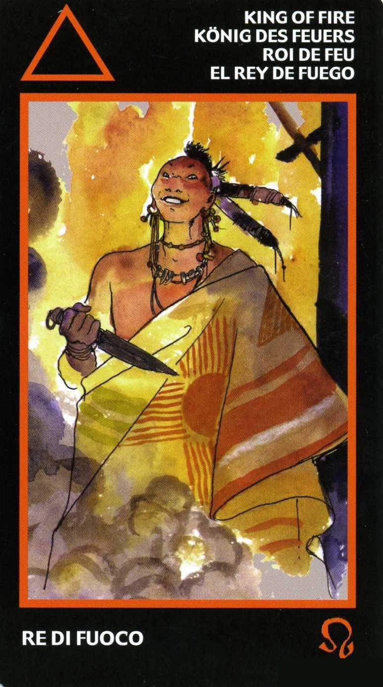 King of Fire — Tarot card, Manara Erotic Tarot deck