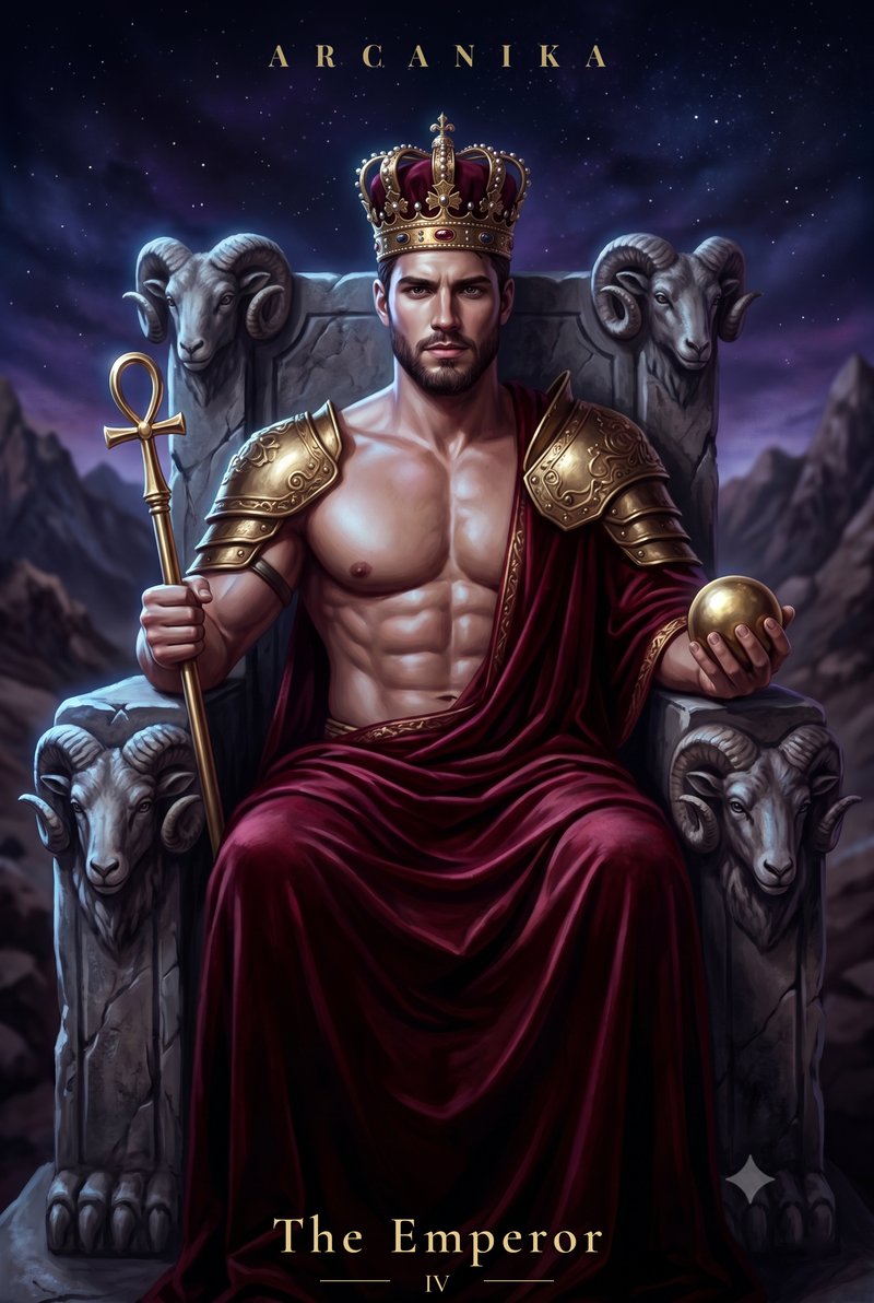 The Emperor — Tarot card, Soblazn — Sensual Tarot deck